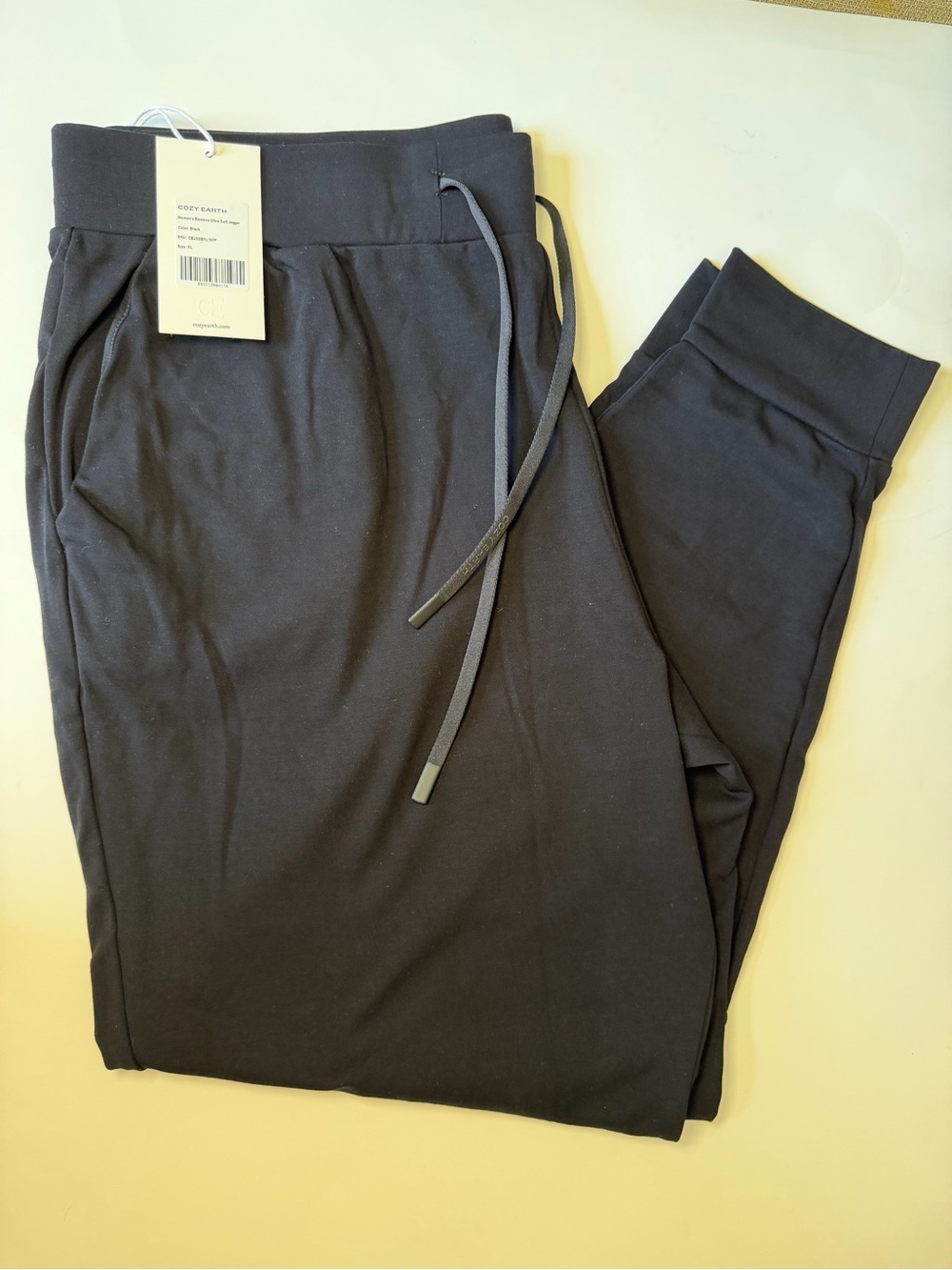 Cozy Earth Black Women's Bamboo Ultra Soft Jogger Pants